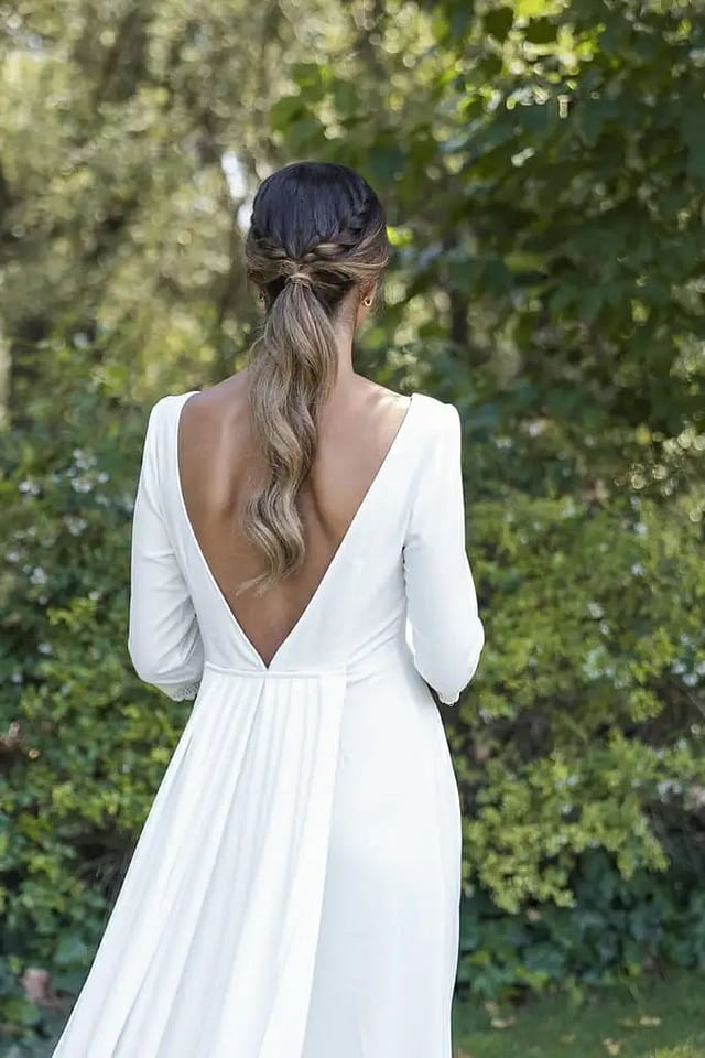 Vestido novia espalda escote